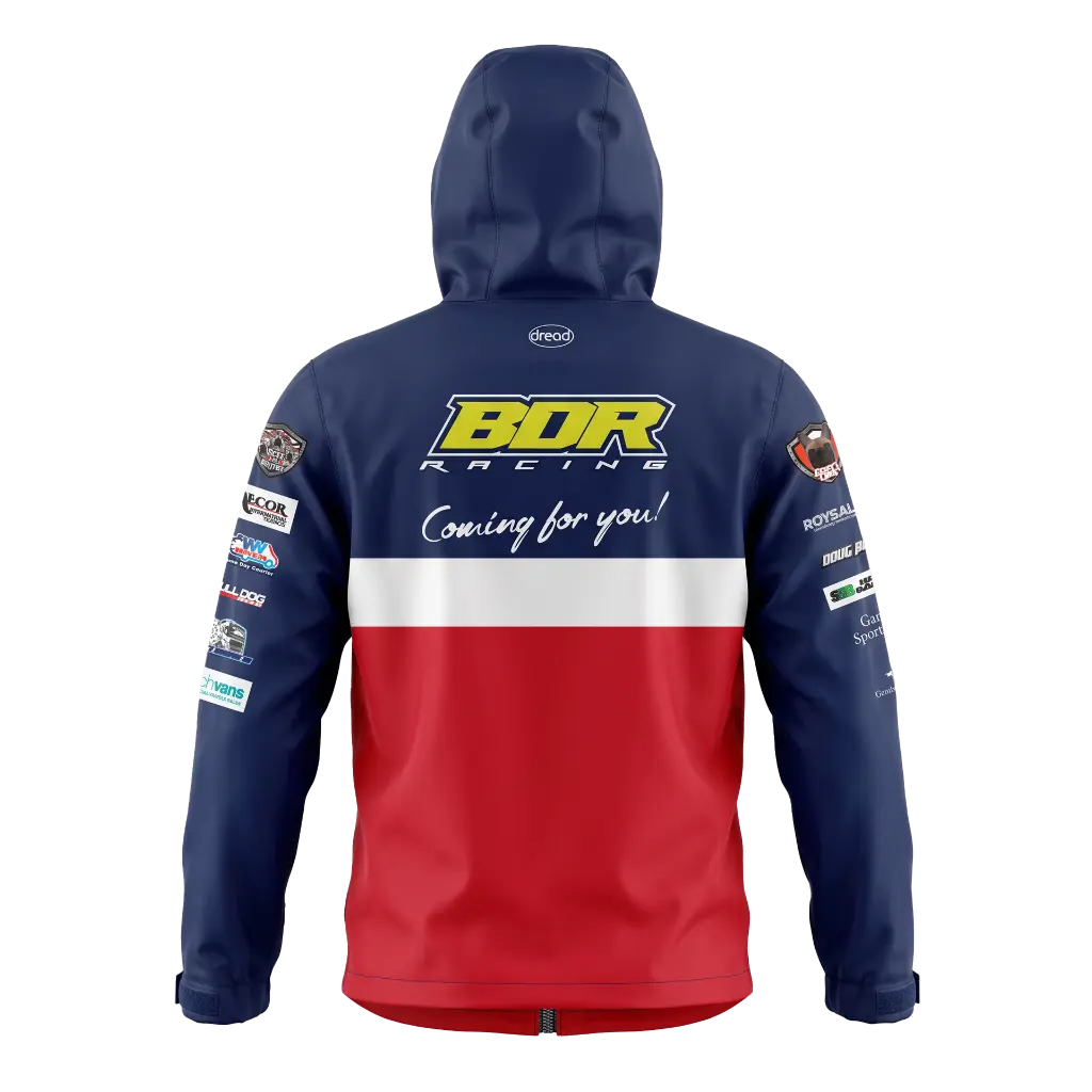 BDR Racing Rain Jacket Back.webp
