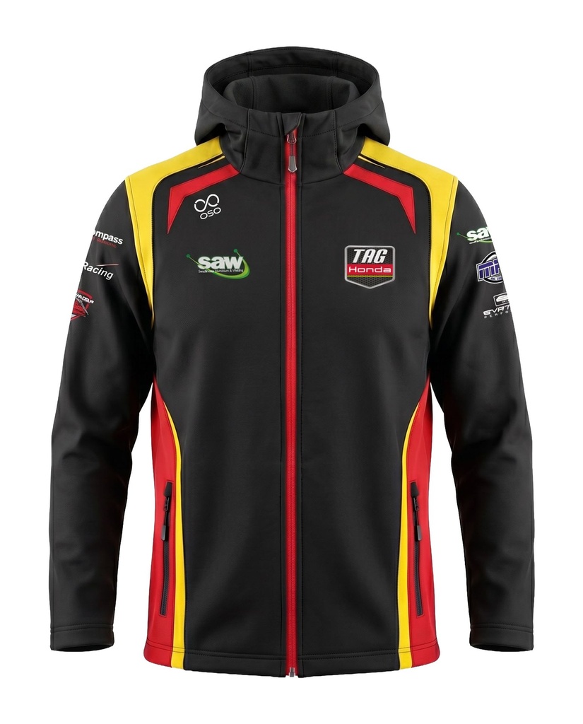 TAG Racing Team Softshell - Mens - Black/Yellow/Red