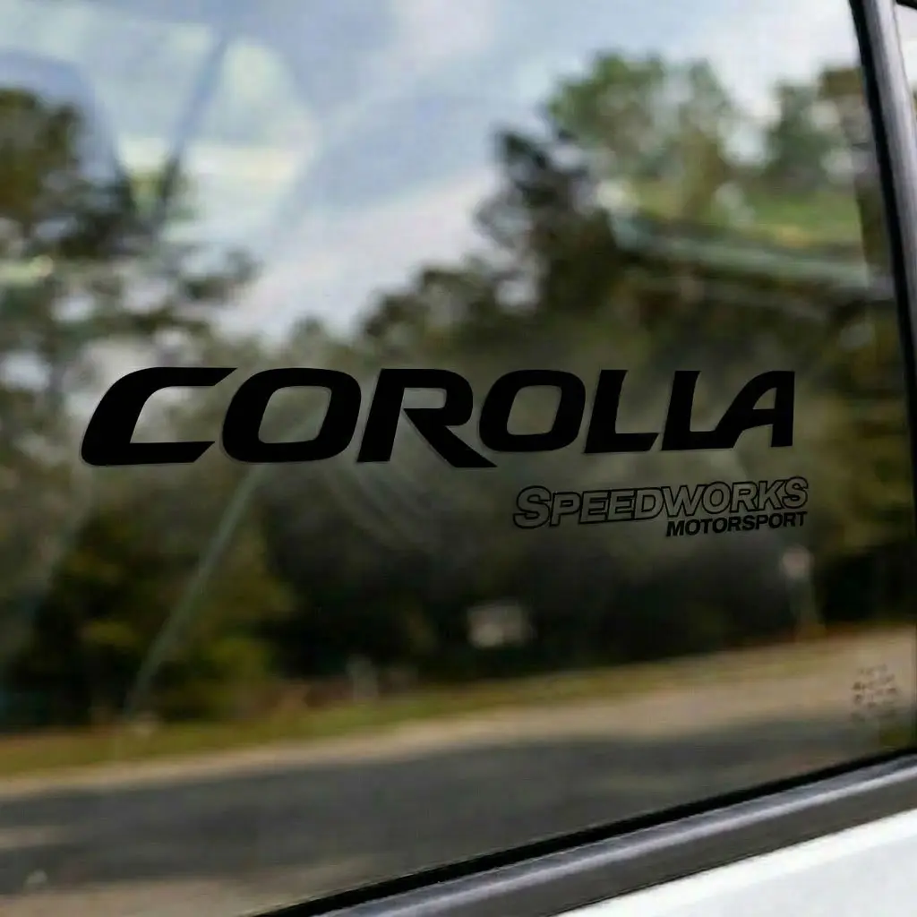Speedworks Corolla Racing Window Sticker 