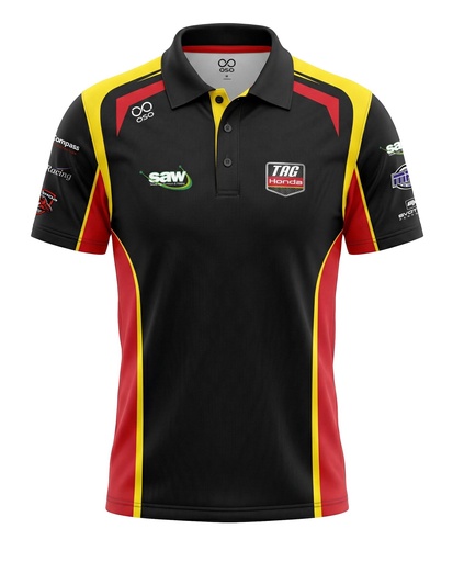 TAG Racing Team Polo - Mens - Black/Yellow/Red
