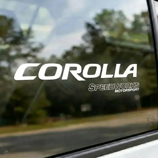 Speedworks Corolla Racing Window Sticker 
