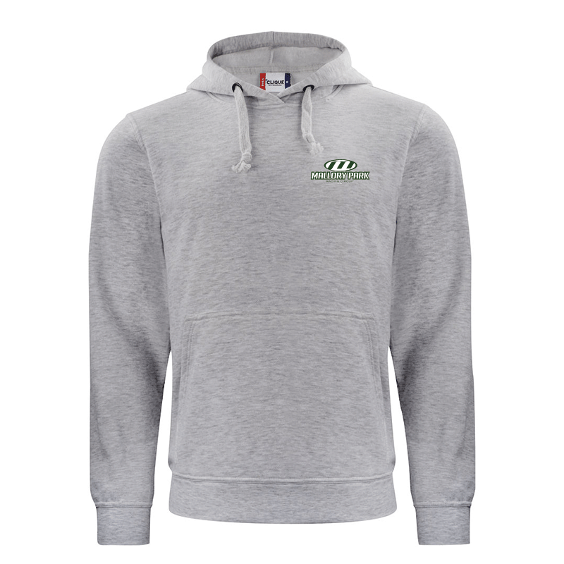 Mallory Park Embroidered Logo Unisex Hoodie - Grey melange