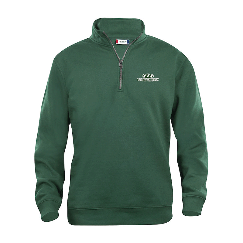 Mallory Park Quarter Zip Jumper - Bottle Green