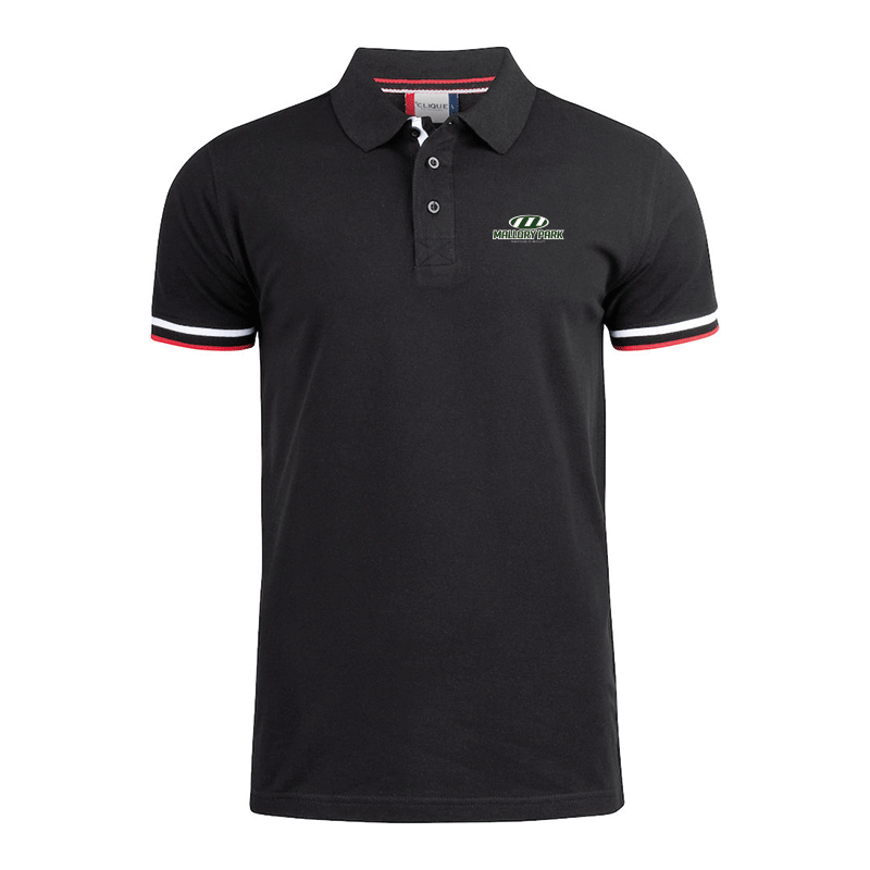 Mallory Park Striped Polo - Mens - Black