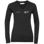 MSUK Ladies V Neck Sweatshirt - Black