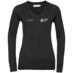 MSUK Damen V-Ausschnitt Sweatshirt - Schwarz