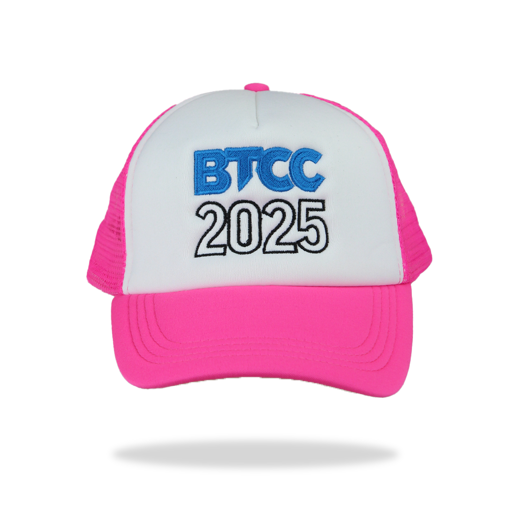 BTCC Mesh Trucker Cap - 2025 - Super pink/white