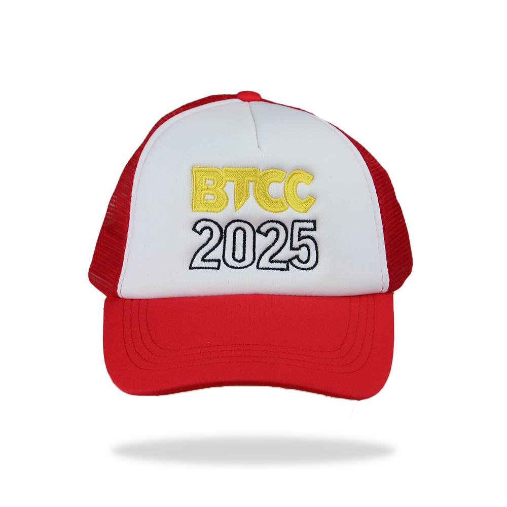 BTCC Mesh Trucker Cap - 2025 - Red/white