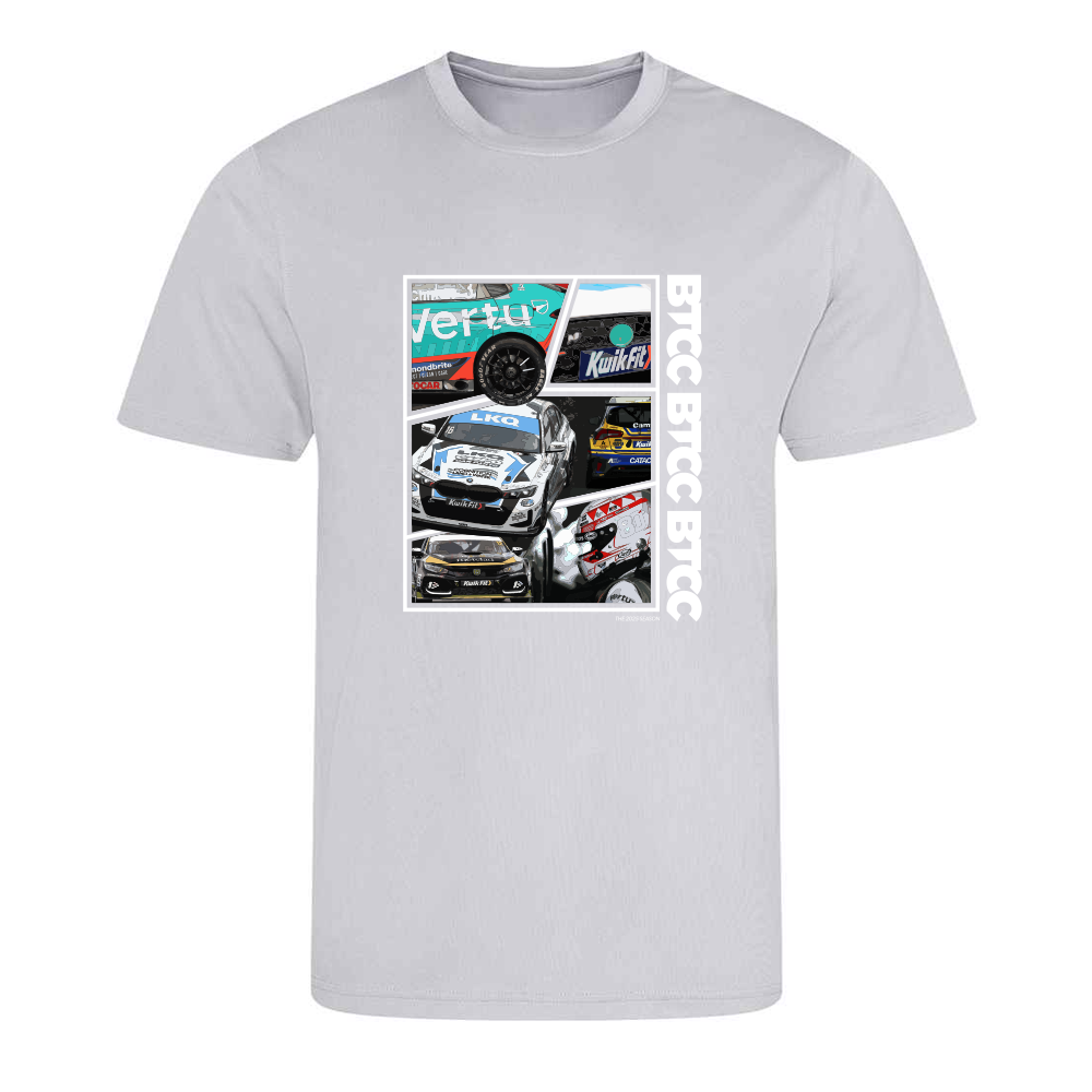 BTCC Calendar T-Shirt - Design 1 - 2025 - Pacific Grey