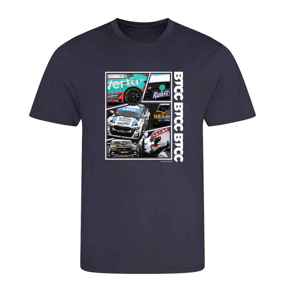 BTCC Calendar T-Shirt - Design 1 - 2025 - Navy