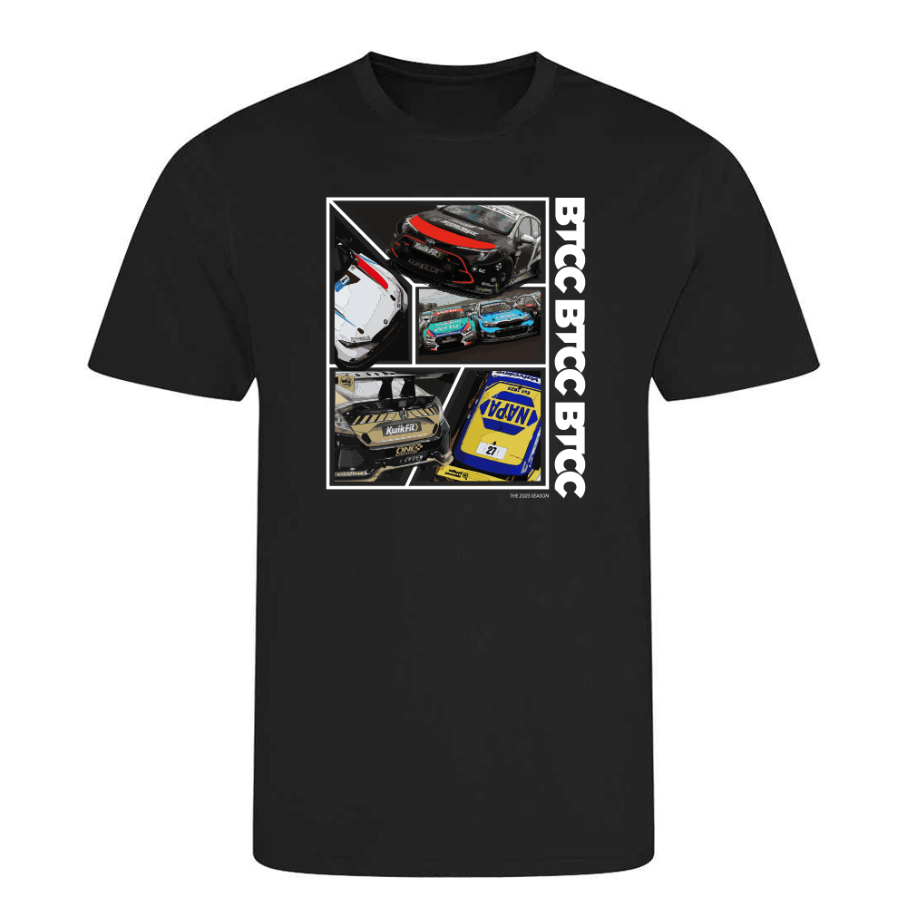 BTCC Calendar T-Shirt - Design 2 - 2025 - Black