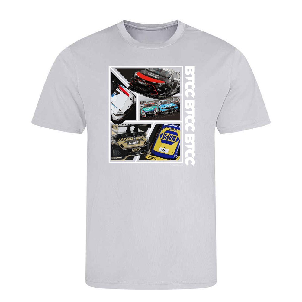 BTCC Calendar T-Shirt - Design 2 - 2025 - Pacific Grey