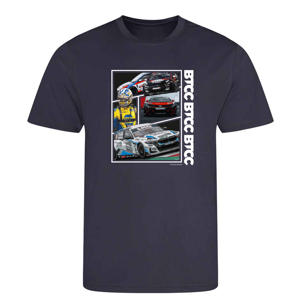 BTCC Calendar T-Shirt - Design 3 - 2025 - Navy
