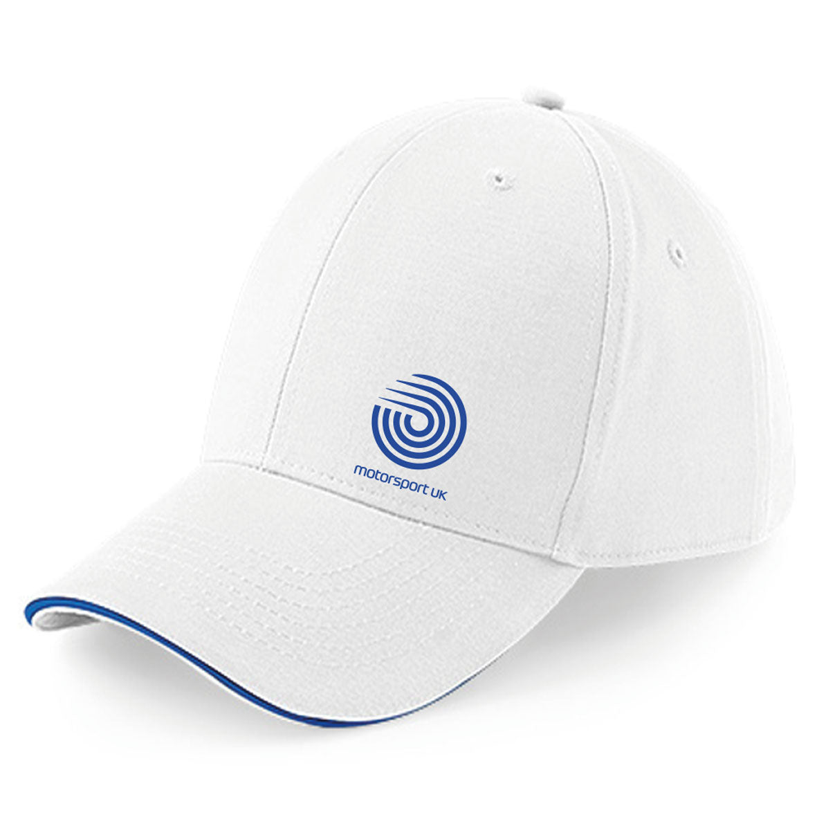Casquette brodée Motorsport UK - Blanc/royal