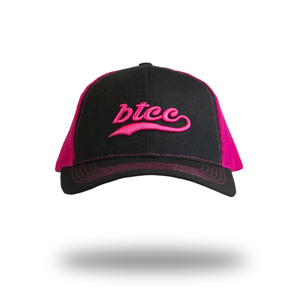 BTCC Mesh Cap - Charcoal/Hot Pink