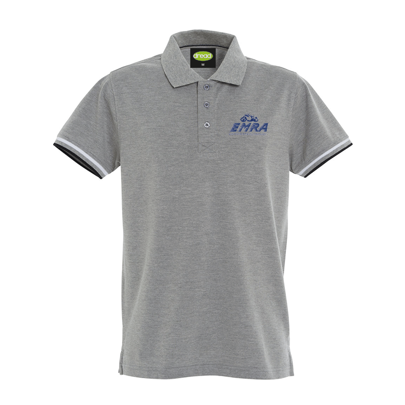 EMRA Striped Polo - Mens - Grey Melange - BLU