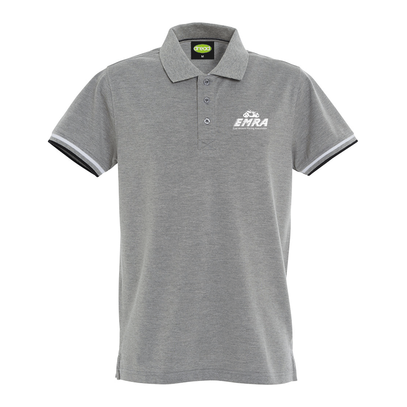 EMRA Striped Polo - Mens - Grey Melange - WHI