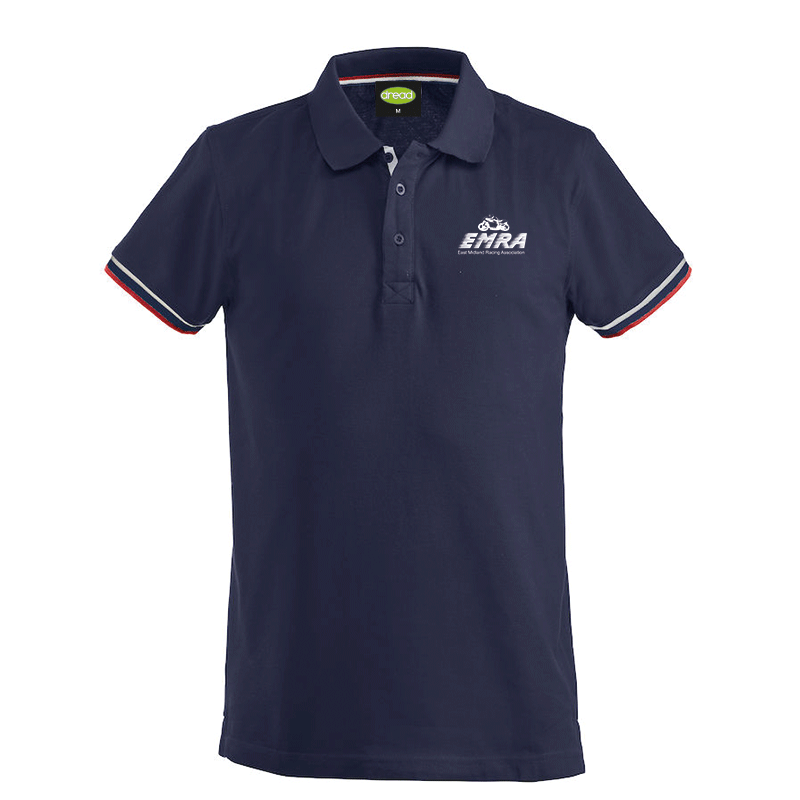 EMRA Striped Polo - Mens - Navy