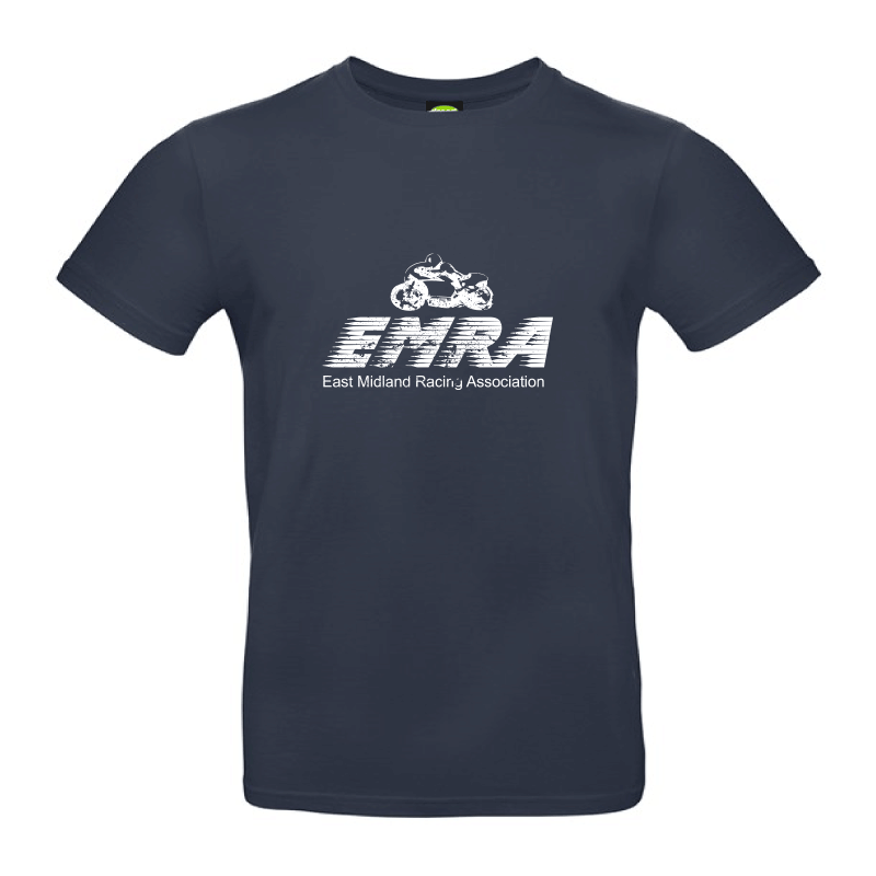 EMRA Distressed Logo T-Shirt - Navy