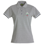 HSCC Striped Polo - Ladies - Grey melange