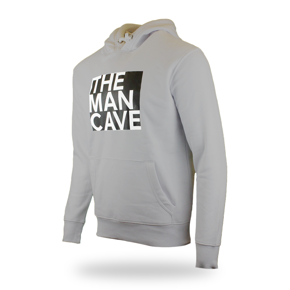 The Man Cave Hoodie - Grey marl