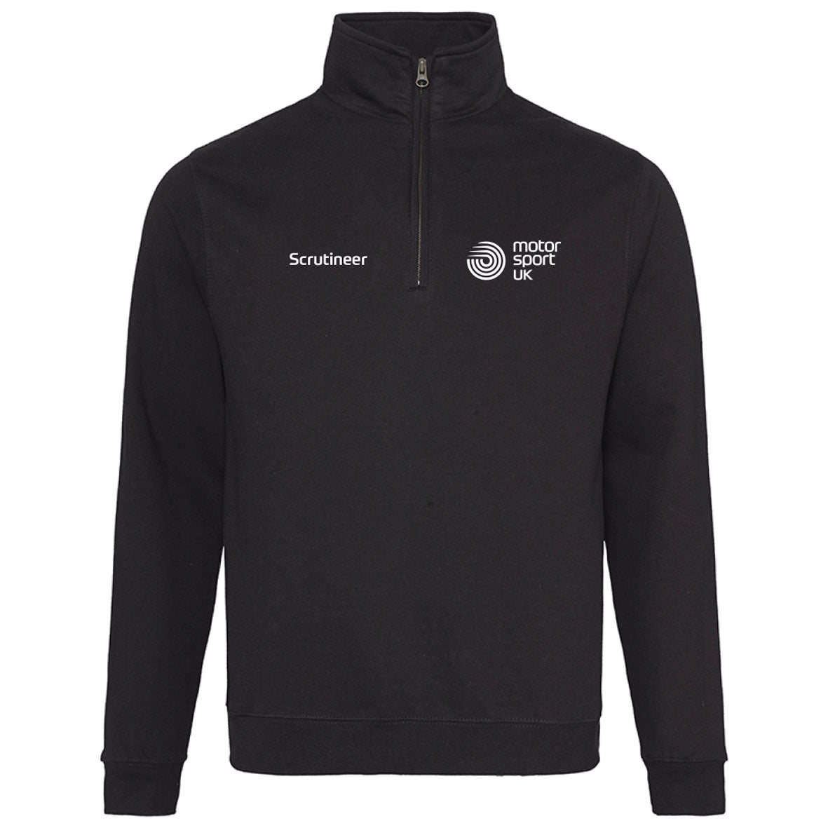 Motorsport UK Zip Neck Jumper - Jet black