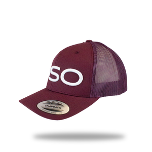 OSO Trucker Cap - Maroon/white