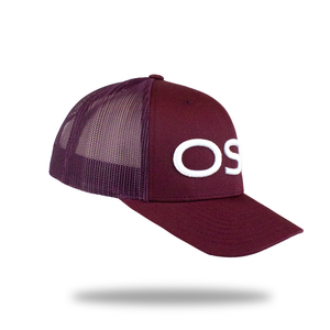 OSO Trucker Cap - Maroon/white