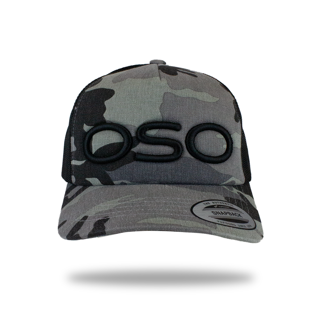 OSO Camo Trucker Cap - Dark camo/black