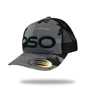 OSO Camo Trucker Cap - Dark camo/black