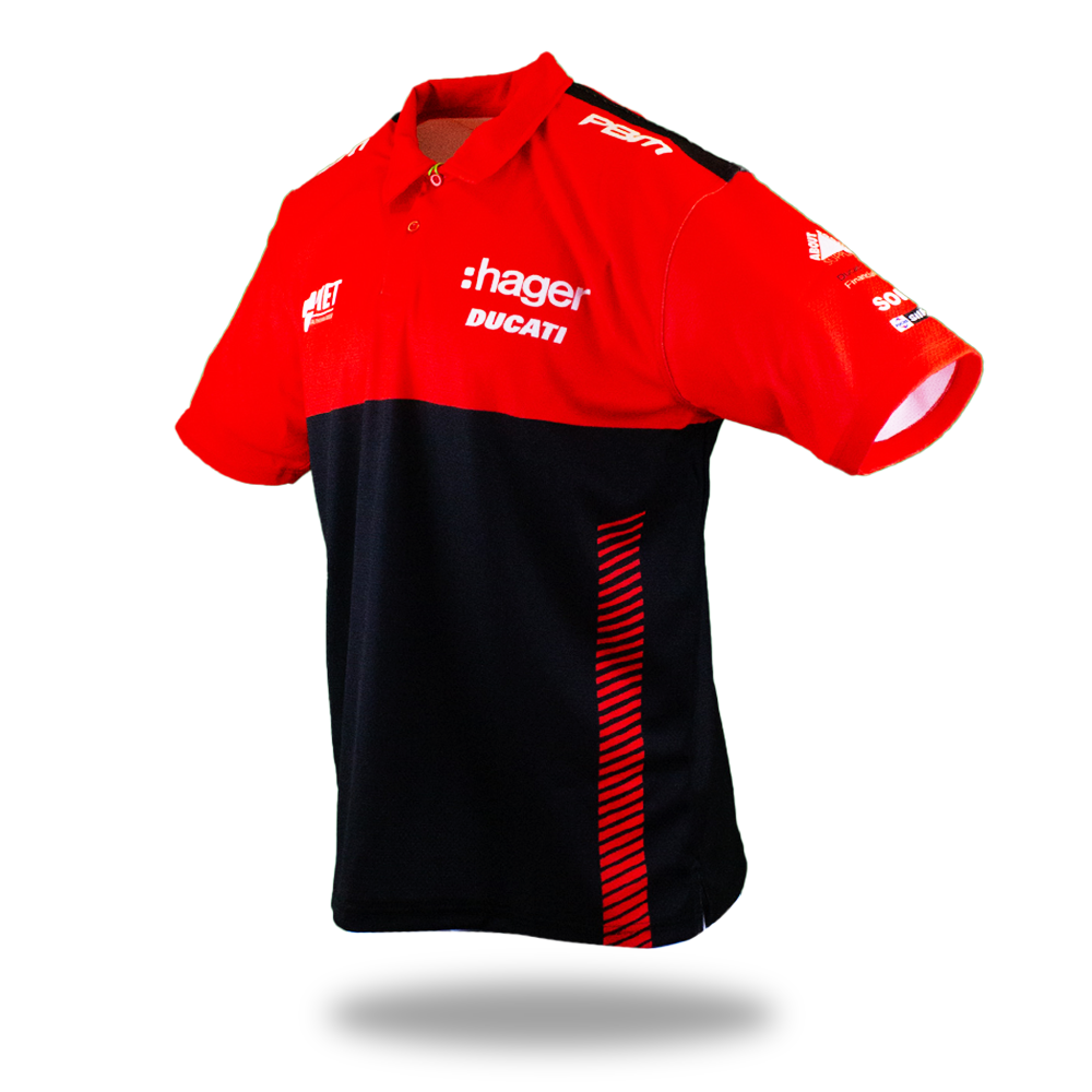 PBM Hager Ducati Team Polo - Mens - Red/black