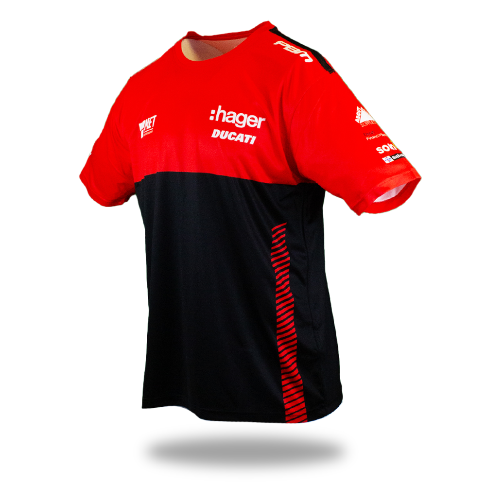T-Shirt PBM Hager Ducati Team - Rouge/noir