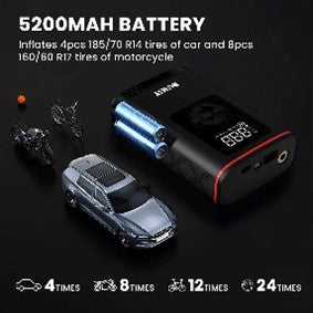 ROKiT UP - 5200mAh Portable Tyre Inflator - .