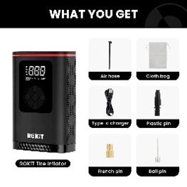 ROKiT UP - 5200mAh Portable Tyre Inflator - .