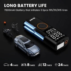 ROKiT UP - 7800mAh Portable Tyre Inflator - .