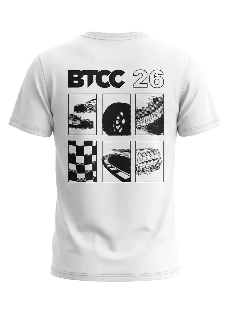 BTCC 2026 Tshirt white back.webp