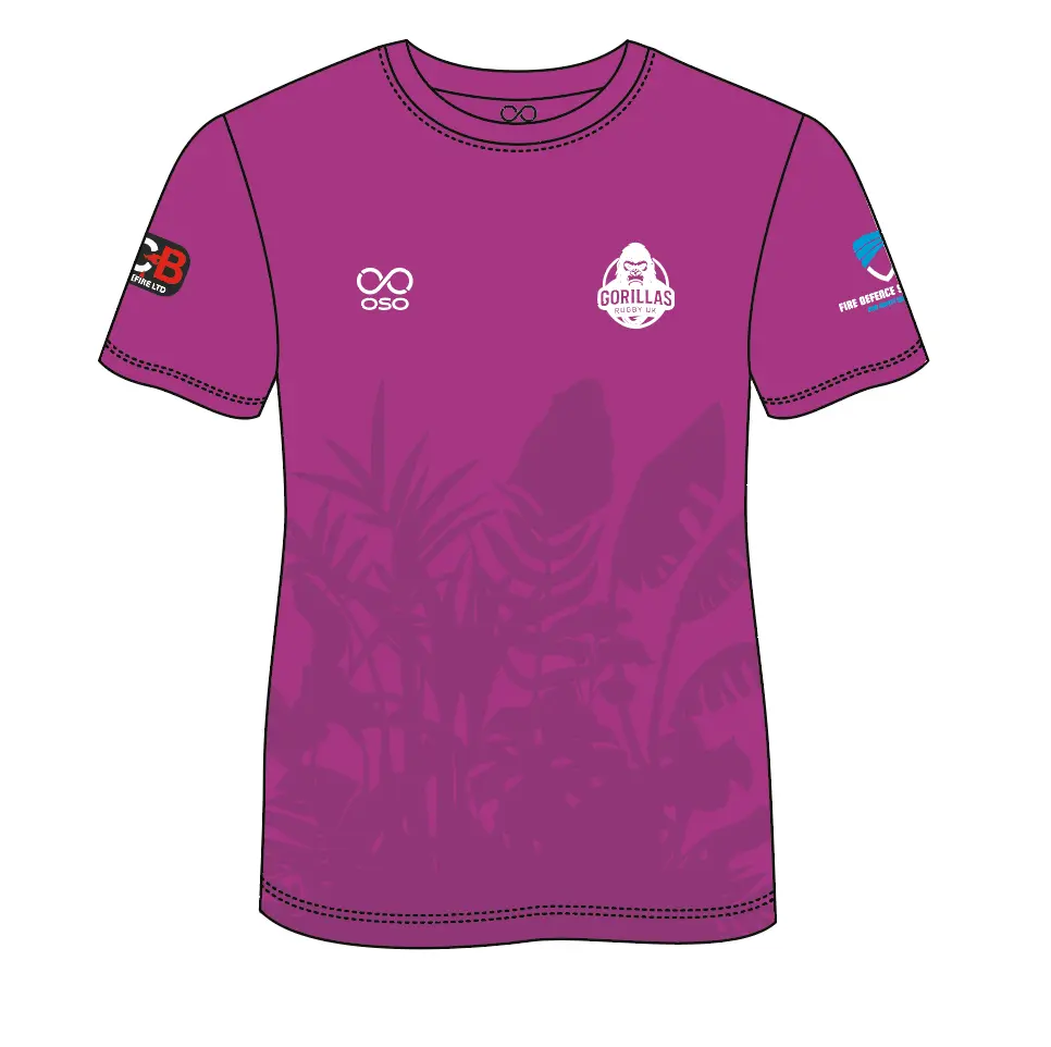 Gorillas Rugby T-Shirt (Purple) - Adult